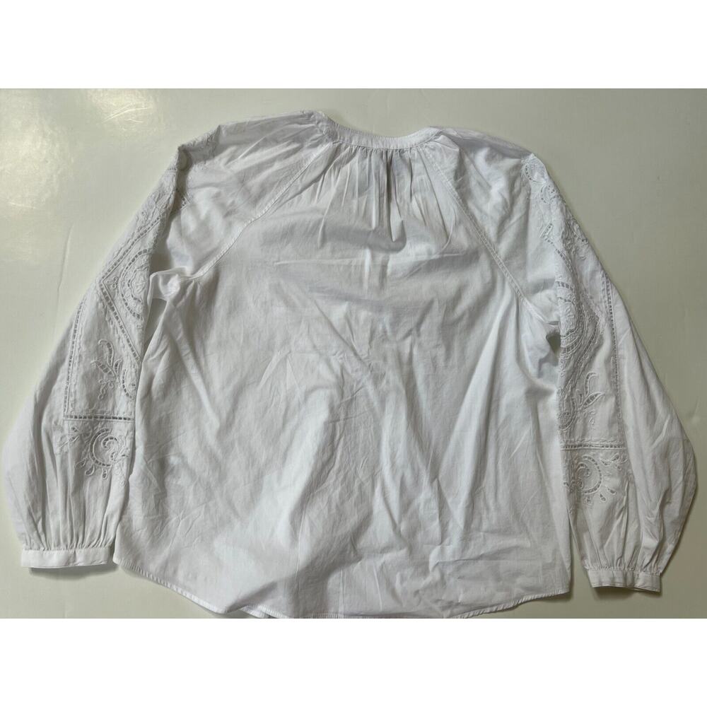 Lauren Ralph Lauren White Button Front Shirt Blouse Size L NWT - Picture 7 of 12